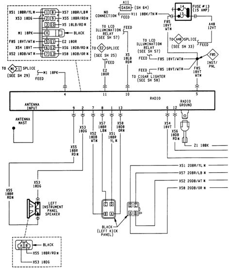1993 jeep cherokee stereo wiring schematic 
